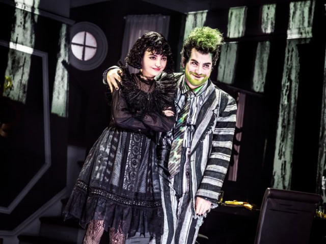 Isabella Esler as Lydia and Justin Collette as Beetlejuice 